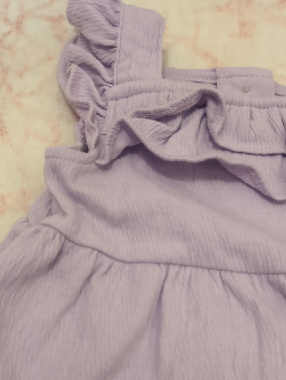 Lavender Ruffle Dress with Matching Bloomers - Picture 2 of 3